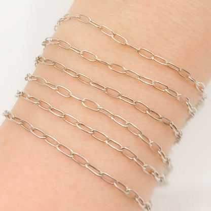 Y137OX. Oxidized Sterling Silver Paperclip Chain
