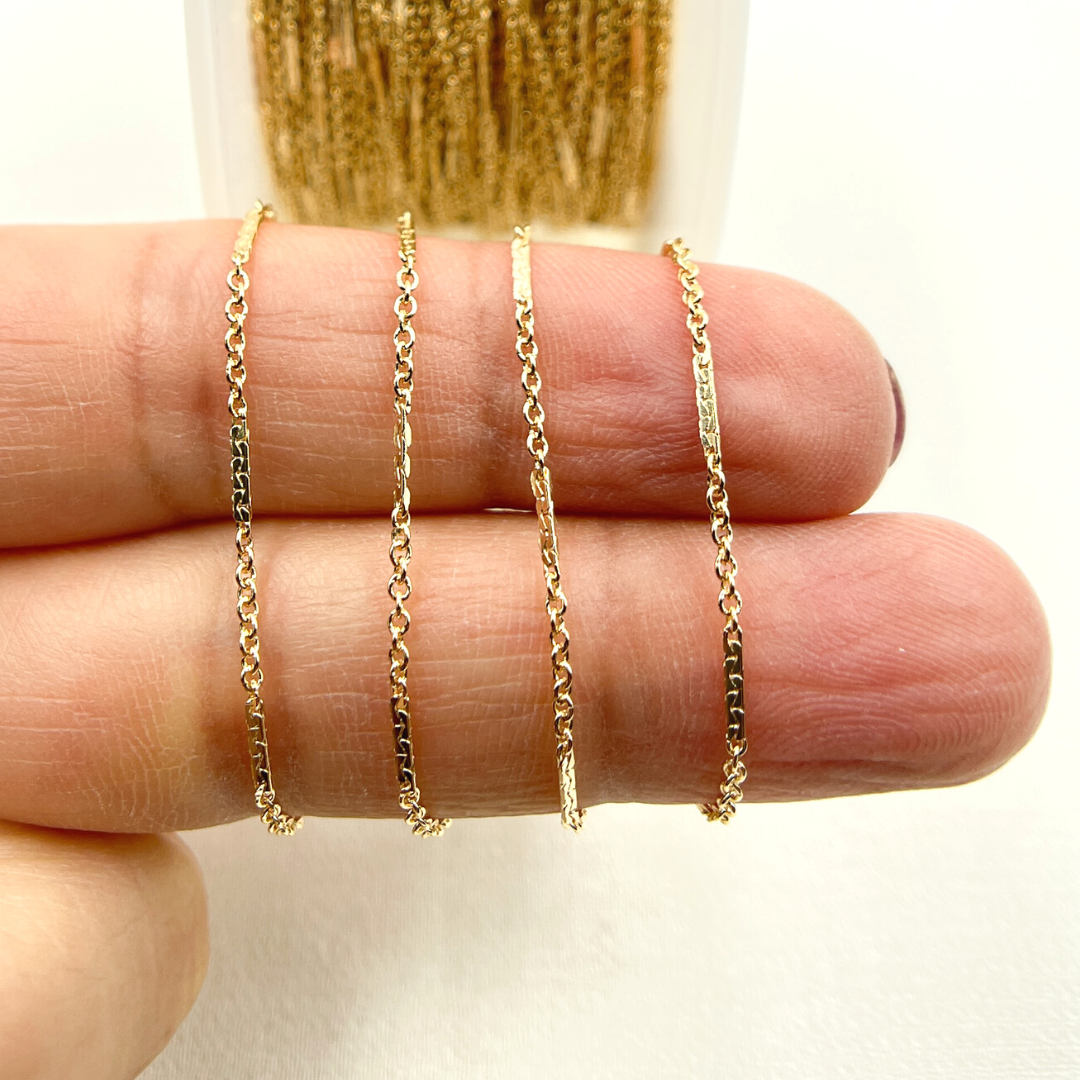 1232D3GF. 14K Gold Filled Bar Chain