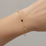 Load image into Gallery viewer, BR5086. 14k Solid Yellow Gold Cross Link Bracelet