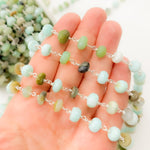 Load image into Gallery viewer, PO14. Peruvian Opal Sterling Silver Wire Chain

