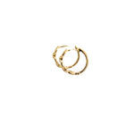 Load image into Gallery viewer, 14K Solid Gold Diamond Chain Hoops. EHF57038Y
