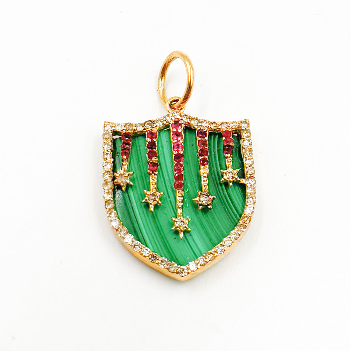 14K Gold Shield Pendant