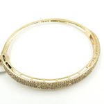 Load image into Gallery viewer, 14K Solid Gold Bangle with Diamonds. KG92
