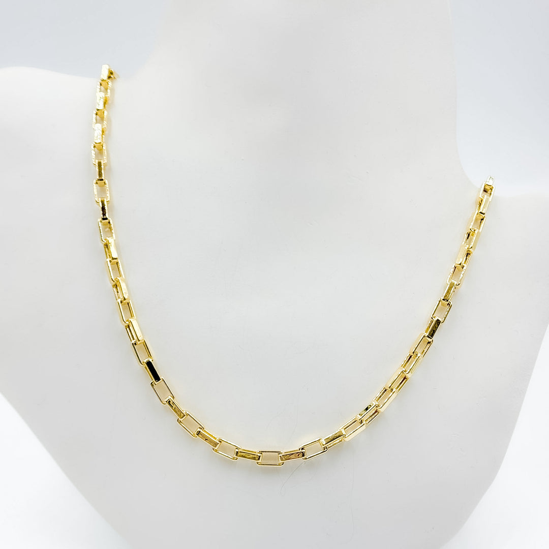 075HVI0164000. 14K Solid Gold Box Link Chain