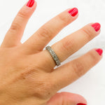 Load image into Gallery viewer, DE014. Diamond Black Rhodium Sterling Silver Ring
