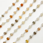Load image into Gallery viewer, MMS28. Multi Moonstone Sterling Silver Wire Chain
