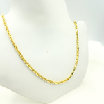 Load image into Gallery viewer, 120R04CLH4. 14K Solid Yellow Gold Diamond Cut Box Link Chain
