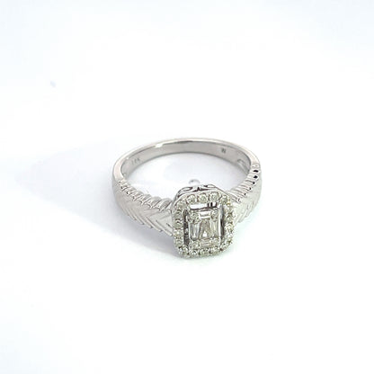 14k Solid Gold Diamond Statement Ring.