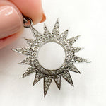 Load image into Gallery viewer, DP271. Diamond Sterling Silver Sun Pendant
