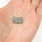 Load image into Gallery viewer, DC270. Diamond Sterling Silver Oval Pendant
