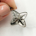 Load image into Gallery viewer, DP792. Diamond Sterling Silver Flower Pendant
