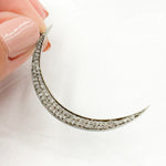 Load image into Gallery viewer, DP09. Diamond Sterling Silver Moon Pendant
