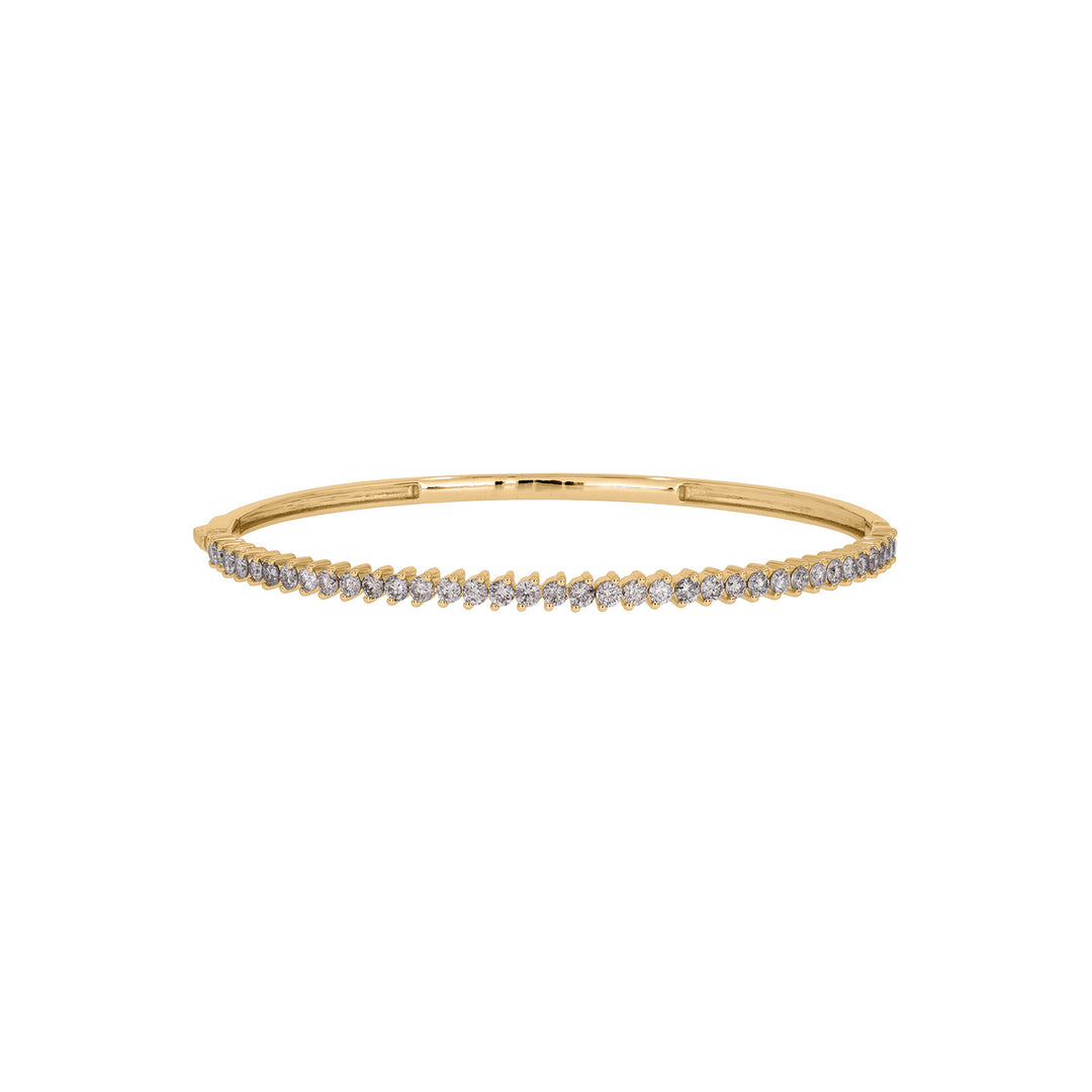 DBG00276. 14K Solid Gold Diamond Bangle