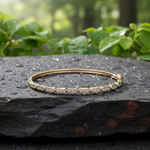 Load image into Gallery viewer, BNI68680. 14K Solid Gold Diamond Bangle