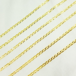 Load image into Gallery viewer, 040FLP1FGT2A9L001byFt. 14k Solid Gold Flat Marina Link Chain
