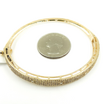 Load image into Gallery viewer, 14K Solid Gold Bangle with Diamonds. KG92
