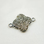 Load image into Gallery viewer, DC914. Diamond Sterling Silver Clover Connector
