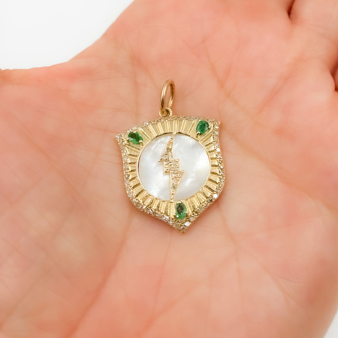 Buy 14K Solid Gold Shield Pendants