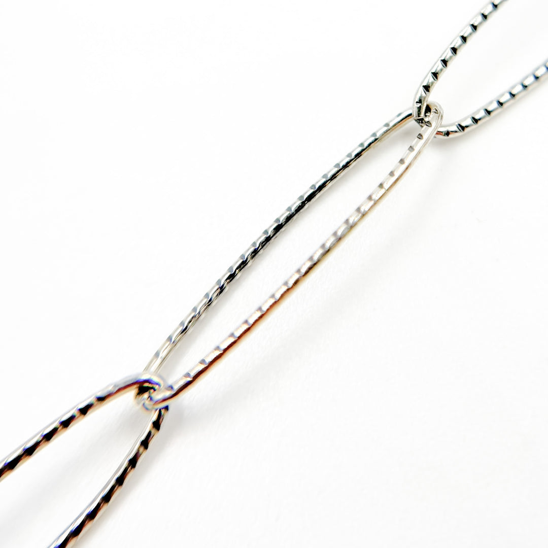 700TWOX. Oxidized Sterling Silver Twisted Oval Link Chain