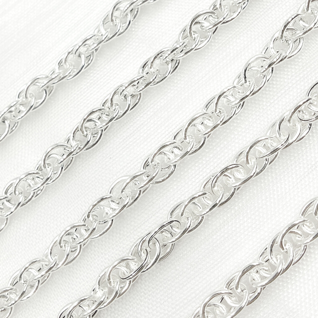 Y104SS. 925 Sterling Silver Hollow Rope Chain