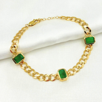 Load image into Gallery viewer, 14k Solid Gold Gemstone Bracelet. CB96105EM
