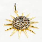 Load image into Gallery viewer, DP070. Diamond Sterling Silver Sun Pendant
