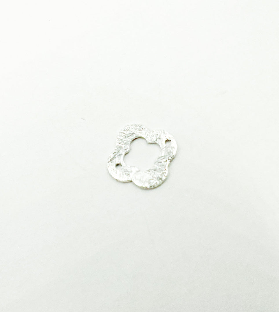 925 Sterling Silver Connector Flower Shape 15mm. BS16