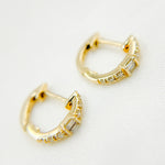 Load image into Gallery viewer, 14K Solid Gold Diamond Huggies. HP402529Y
