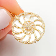 Gold Round Pendant