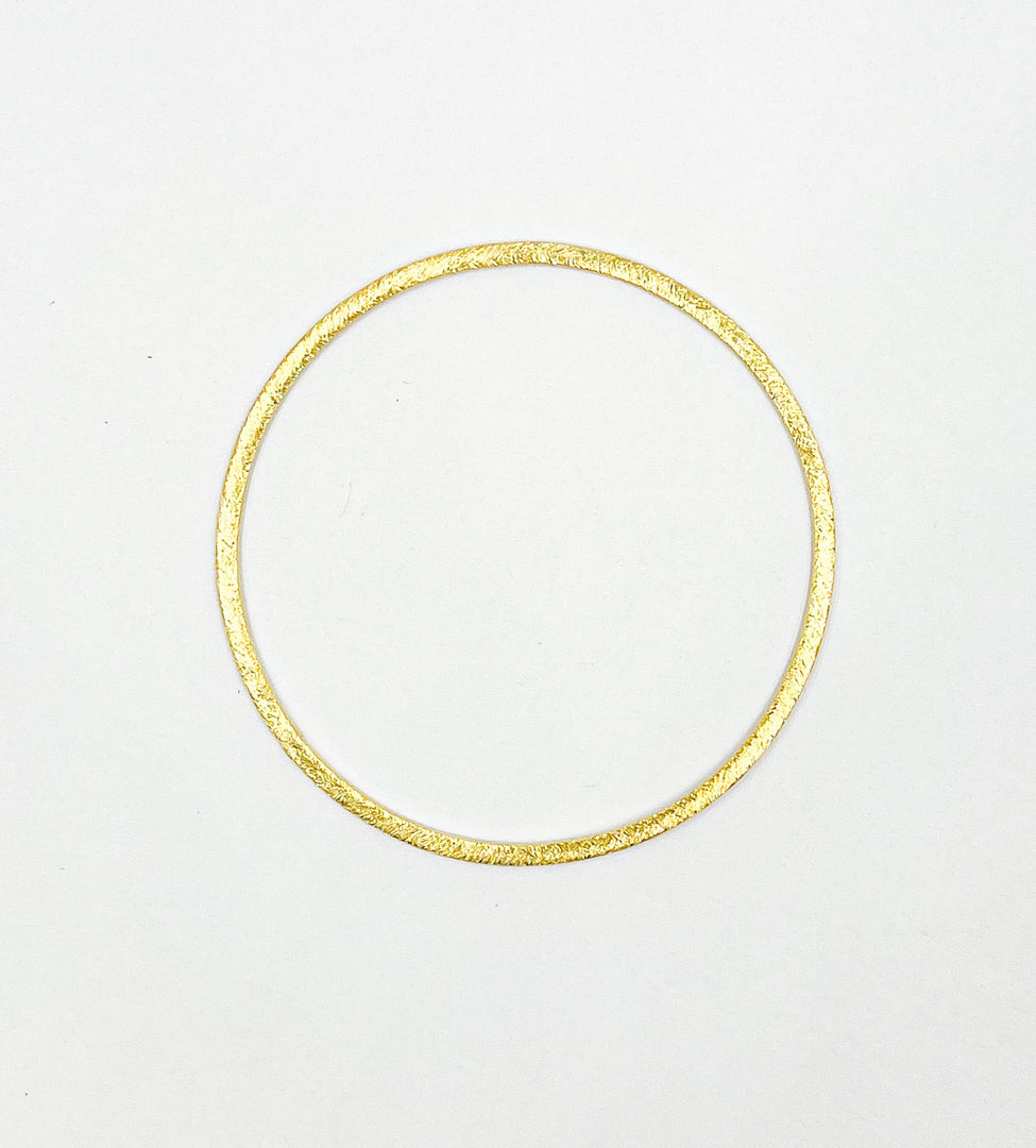 Gold Plated 925 Sterling Silver Connector Circle 50mm. GPBS8