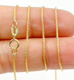 Load image into Gallery viewer, 025SP3TFDT. 14K Solid Gold Wheat Chain
