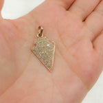 Load image into Gallery viewer, DC358. Diamond Sterling Silver Rose Gold Plated Arrow Head Pendant
