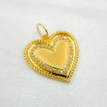 Load image into Gallery viewer, 14k Solid Gold Diamond Heart Charm. GDP19
