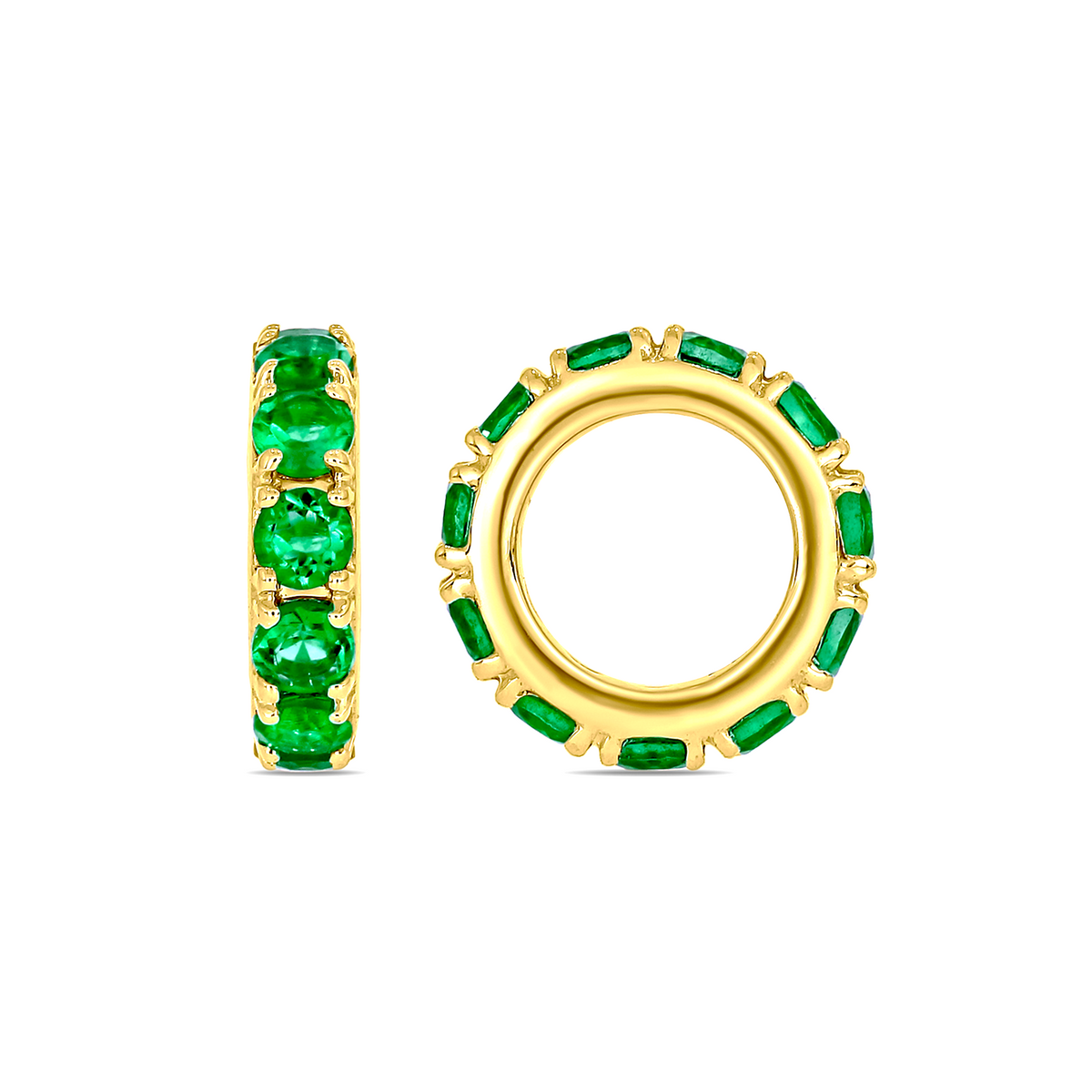 Shop 14K Solid Gold Natural Gemstone Round Ring Slider