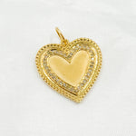 Load image into Gallery viewer, 14k Solid Gold Diamond Heart Charm. GDP19
