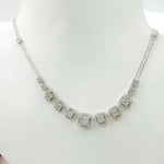 Load image into Gallery viewer, 14K Solid White Gold Diamond Necklace. NK112596
