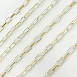 Load image into Gallery viewer, Two Tone Gold Plated and 925 Sterling Silver Paperclip Chain. Z114GS
