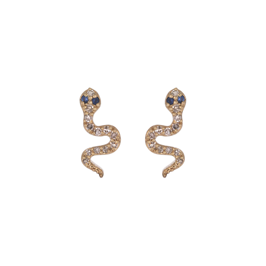 EFB53759. 14K Solid Gold Diamond and Gemstone Earrings