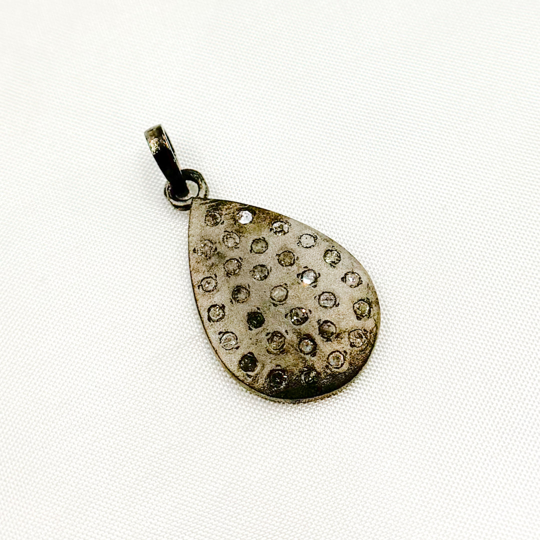 DP265. Diamond Sterling Silver Drop Pendant