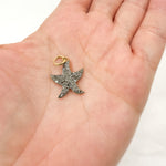 Load image into Gallery viewer, DC433. Diamond Sterling Silver Starfish Pendant
