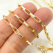 Gold Plated Sterling Silver Flat Oval Link Chains