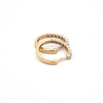 Load image into Gallery viewer, EHC56424. 14k Solid Yellow Gold Diamond Hoops