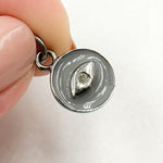 Load image into Gallery viewer, DC132A. Diamond Sterling Silver Round Eye Enamel Charm
