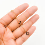 Load image into Gallery viewer, BRSET742. 14k Solid Yellow Gold Clover Link Bracelet