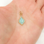 Load image into Gallery viewer, DC065A. Diamond Sterling Silver Drop Enamel Pendant
