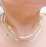 Load image into Gallery viewer, 14K Solid Gold Herringbone Necklace. 032G2CPY4L001
