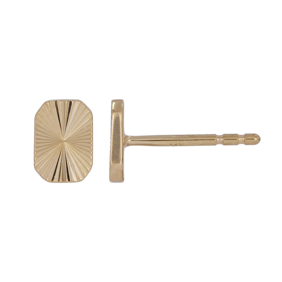 14K Solid Gold Stud Earrings