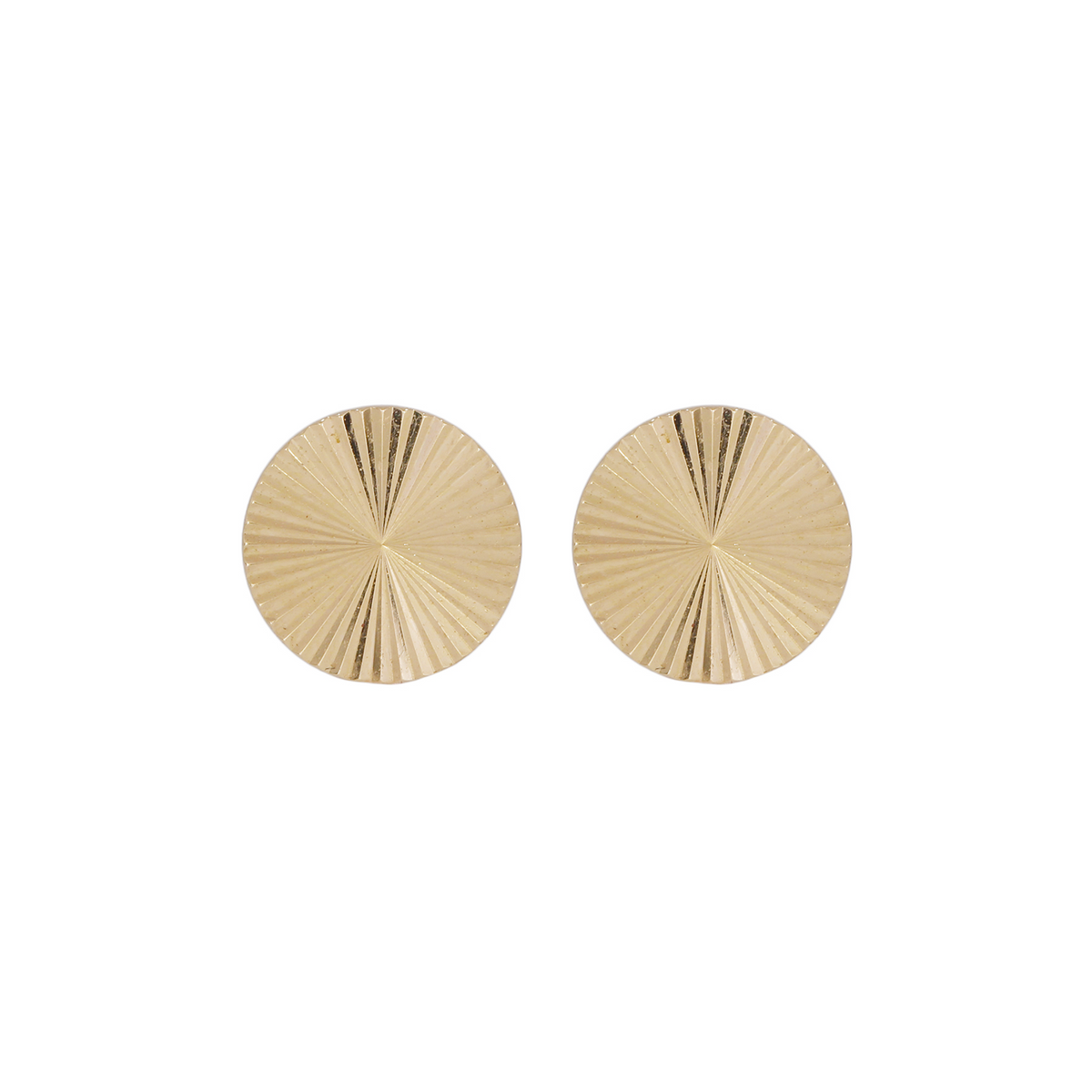 EFZ53579. 14K Solid Gold Circle Stud Earrings