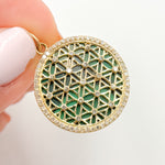 Load image into Gallery viewer, 14K Gold Flower of Life Pendant
