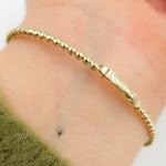 Load image into Gallery viewer, BNG68562. 14K Solid Yellow Gold Gemstone and Diamond Fancy Bangle